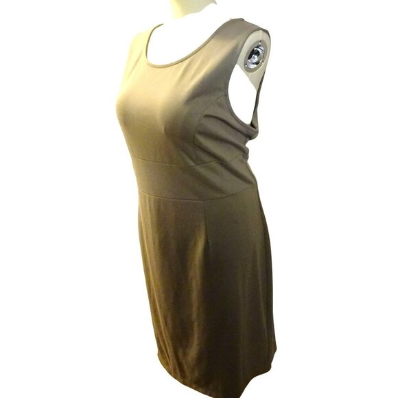 Avenue Taupe Sheath Dress Plus Size 22 24 Sleeveless Knee Length Business Casual - Picture 7 of 11